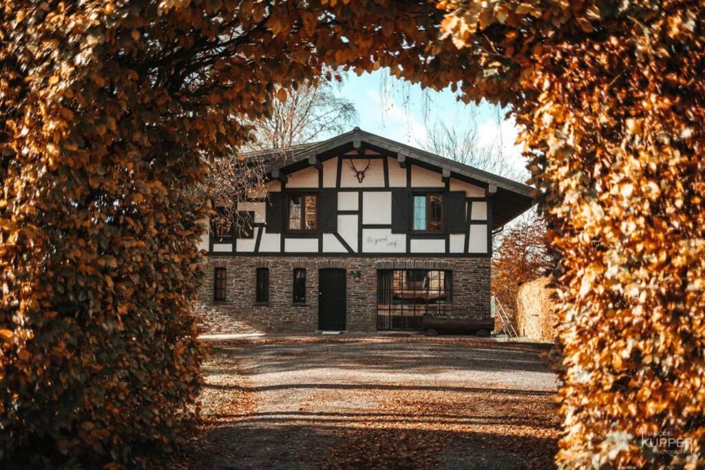 Le Grand Cerf 25 Pers, Malmedy- Chalet Rustique, Jardin Bagian luar foto
