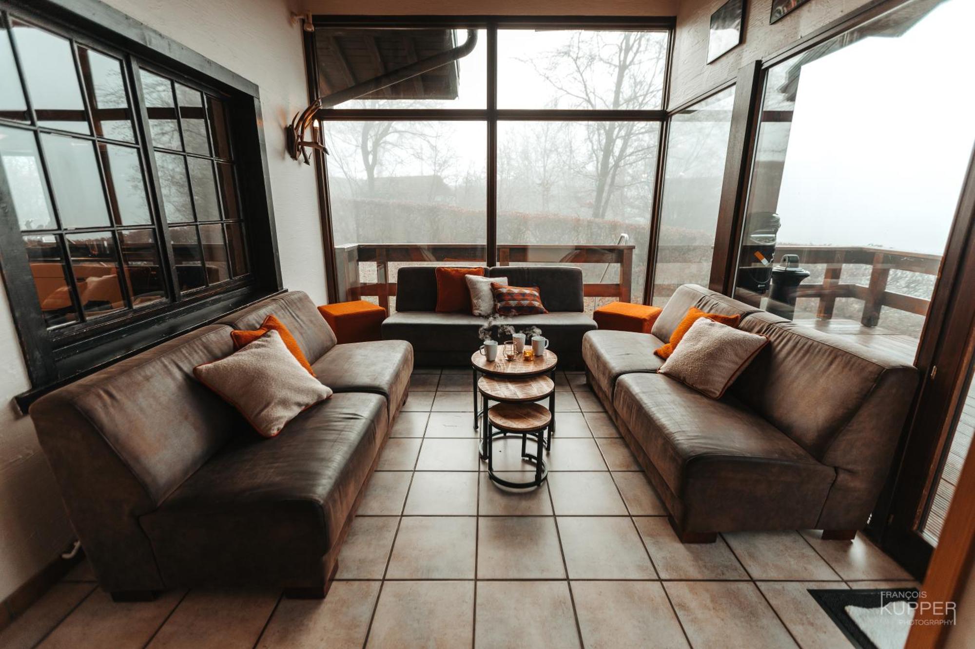 Le Grand Cerf 25 Pers, Malmedy- Chalet Rustique, Jardin Bagian luar foto